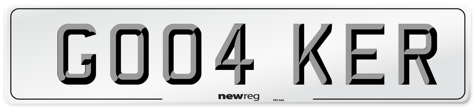 GO04 KER Number Plate from New Reg